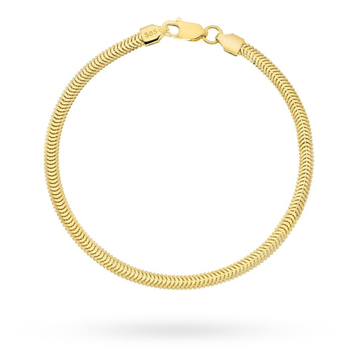 Bransoletka złota żmijka - 3,3 mm