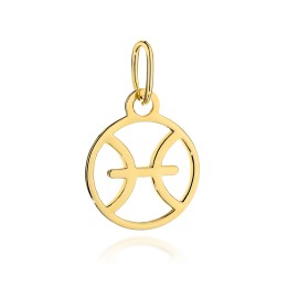 Zawieszka złota znak zodiaku RYBY
