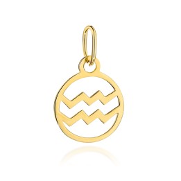 Zawieszka złota znak zodiaku WODNIK pr. 333