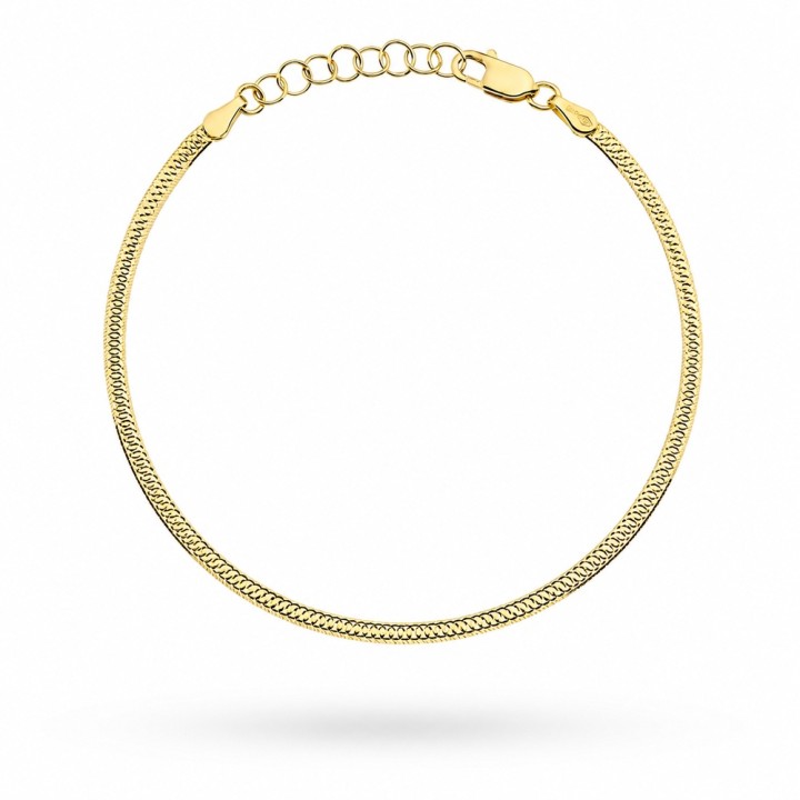 Bransoletka złota jednostronnie diamentowana 2,5mm