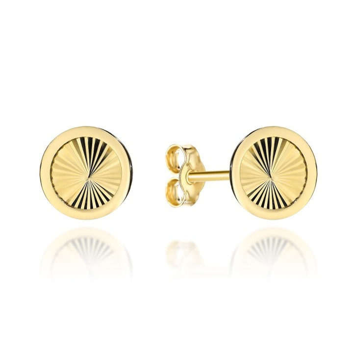 Kolczyki złote kółka w gładkiej oprawie pr. 375