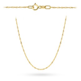 Łańcuszek złoty - splot singapure 40 cm super lekki pr. 375