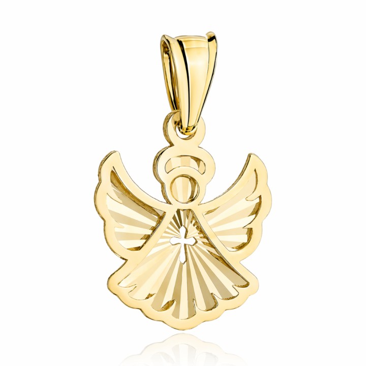 Zawieszka złota diamentowany aniołek pr. 375