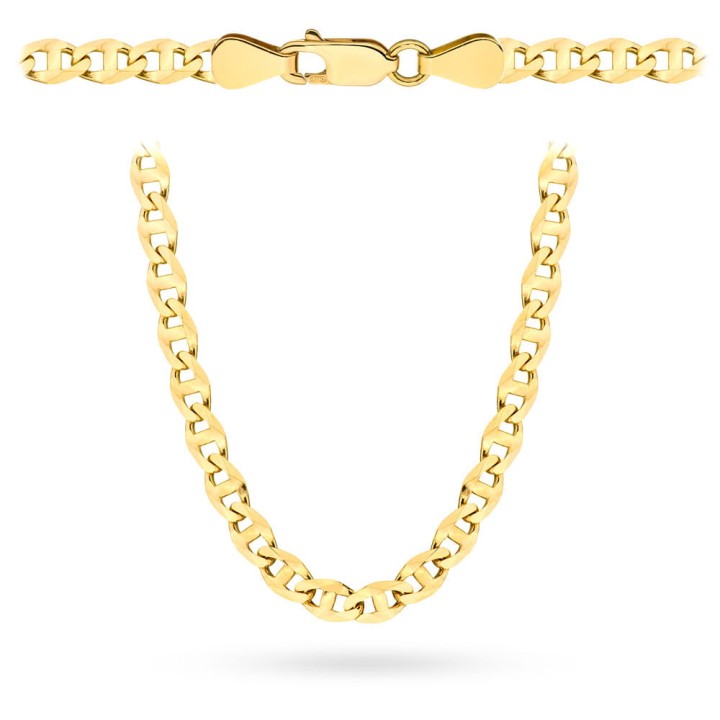 Łańcuszek złoty pr. 585 - splot gucci 60 cm