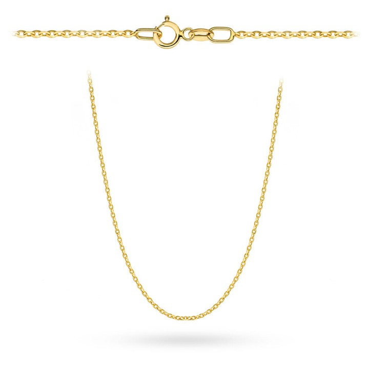 Łańcuszek złoty - splot rolo diamentowany 42 cm pr. 585