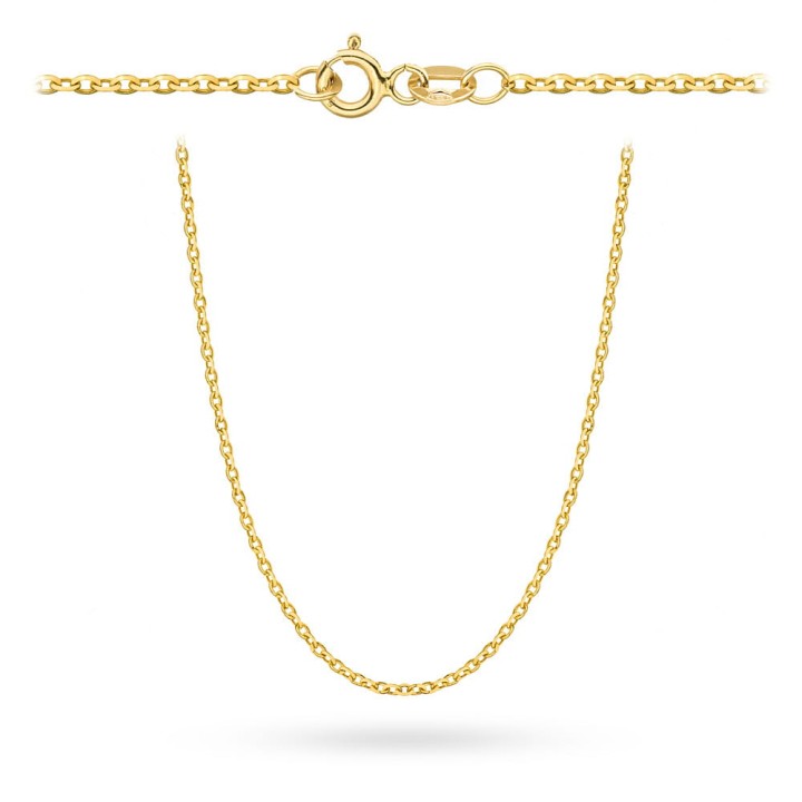Łańcuszek złoty - splot rolo diamentowany 42 cm pr. 585