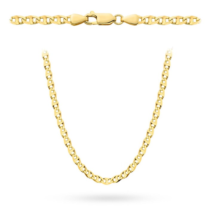 Łańcuszek złoty pr. 585 - splot gucci 55 cm