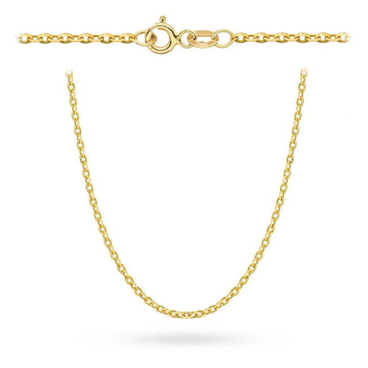 Łańcuszek złoty - splot rolo diamentowany 60 cm