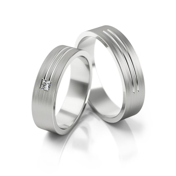 Obrączki ślubne – model 214