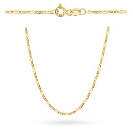 Łańcuszek złoty pr. 585 - splot figaro gucci 45 cm
