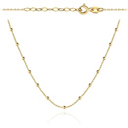 Naszyjnik złoty gładkie kuleczki choker