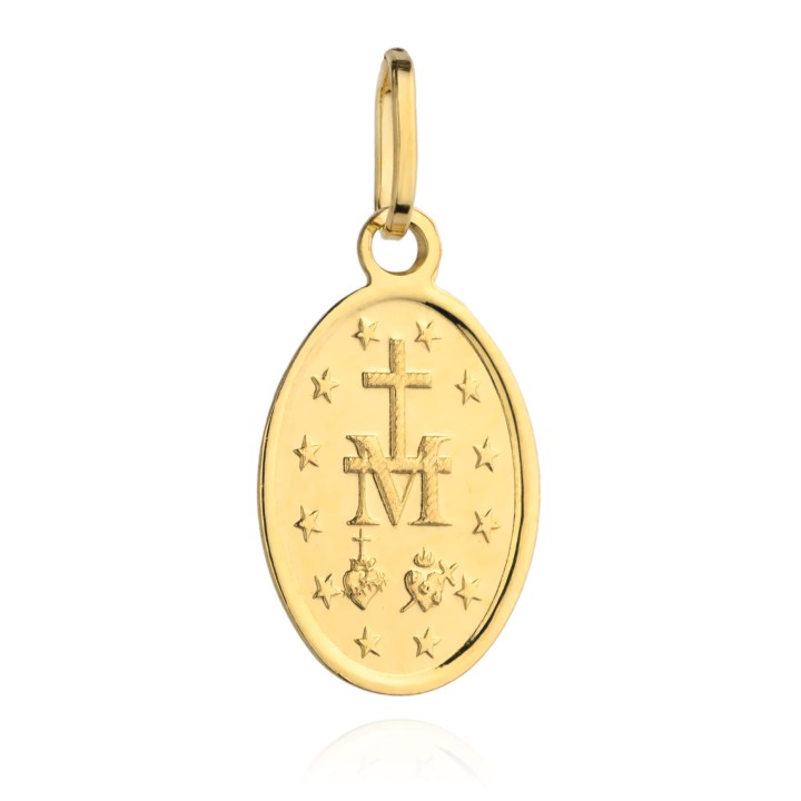 Medalik złoty cudowny zawieszka mały pr. 585
